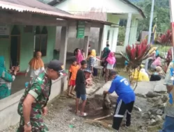 Jelang Hut Ri, Koramil 1409-07/Tompobulu, Kabupaten Gowa Gelar Jumat Bersih