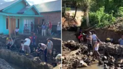 Pasca Banjir, Pemdes Muning Agung Ajak Masyarakat Gotong Royong Bersihkan Terowongan 