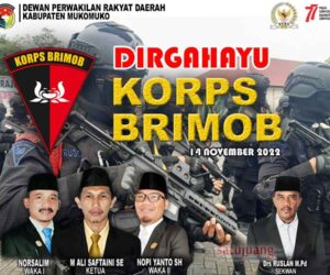DPRD Kabupaten Mukomuko Mengucapkan Dirgahayu Korps Brimob